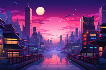 Captivating Illustration of a Journey to Japan Blending Tradition and Modernity.