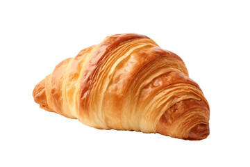 croissant isolated on transparent background.