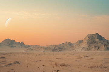 Fototapeta na wymiar Lunar landscape in the dashte lut desert the hottest place on earth, aesthetic look