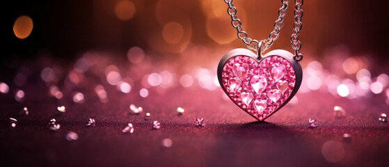 Beautiful Background Image Of A Pink Heart - obrazy, fototapety, plakaty
