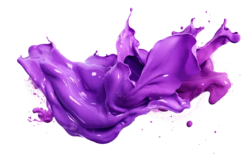 Foto op Canvas purple color paint splash isolated on transparent background. © tong2530