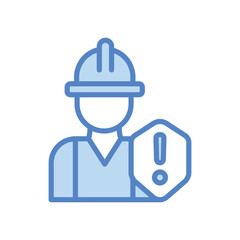 Construction Risk icon isolate white background vector stock illustration.