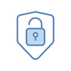 Secure icon isolate white background vector stock illustration.