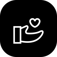 Donation finance icon with black filled line outline style. help, donation, charity, donate, giving, support, care. Vector Illustration