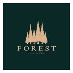 simple pine or fir tree logo,evergreen.for pine forest,adventurers,camping,nature,badges and business.vector