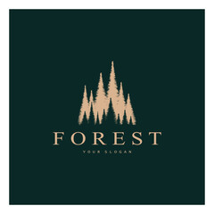 simple pine or fir tree logo,evergreen.for pine forest,adventurers,camping,nature,badges and business.vector