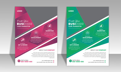 Creative  Modern Corporate Business Flyer Design Template, Unique layout & Minimal Design .