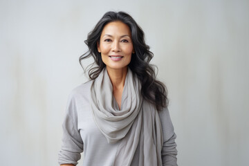 Obraz premium Portrait of a beautiful middle aged Asian woman