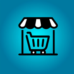 Shopping icon. Online shopping, store, delivery, promotion and shopping cart symbol.