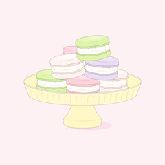 cute macaron dish