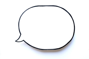 Speech bubble on a white background. Comic cloud with a place for text