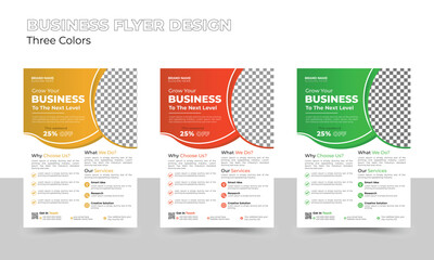 Modern business flyer design template for advertising. 