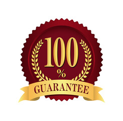 100% guarantee badge (label) illustration