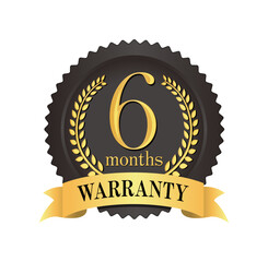 Warranty badge (label) illustration ( 6 months )