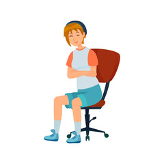 set of vector poses of people in funny poses flat