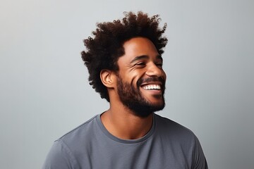 Obraz premium Portrait of a happy black male model