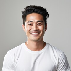 Portrait of a happy asian man