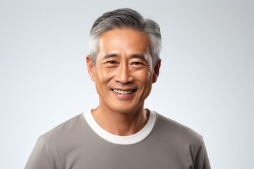 Fototapeta premium Portrait of a smiling elderly Asian man