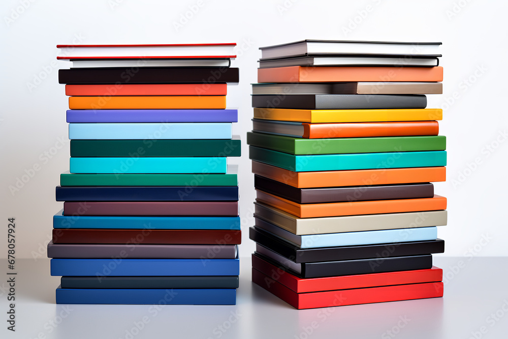 Canvas Prints A stack of agendas in various sizes and colors portraying diversity and choices