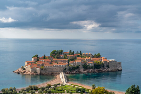 Photos of the facility located on the island of Sveti Stefan in Montenegro