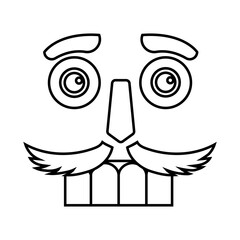 Nutcracker face icon vector. Nutcracker illustration sign. Ballet symbol or logo.