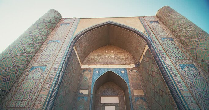Samarkand Uzbekistan Bibi Khanum Mosque that was built by Tamerlane in 15th century 9 of 24