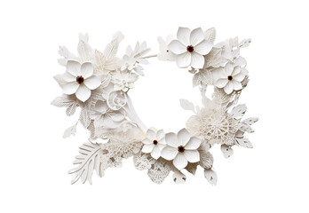christmas wreath on white