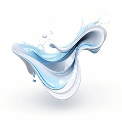 streams of liquid flowing together, white background , generated by AI