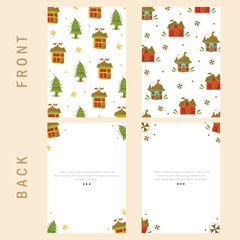 Cute white Christmas greeting card vector design