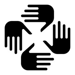 Fototapeta premium Cooperation glyph icon