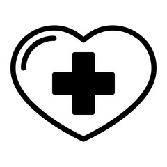 Obraz premium medical glyph icon