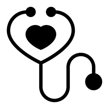 Stethoscope Glyph Icon