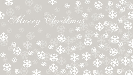 Christmas grey background with snowflakes