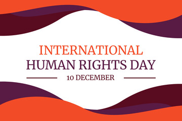 10 December, Human Rights Day with traditional border design. banner, poster on the white background