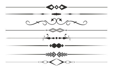 Collection of decorative page dividers