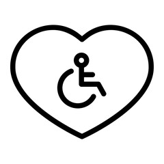 disabled line icon