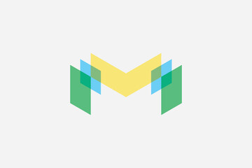 Letter M logo design illustration vector template