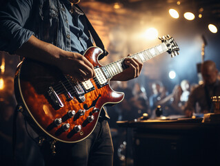 Fototapeta premium Concert Stage Performance Music Band in Action
