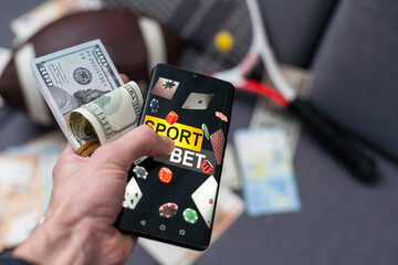 American Football Player. Sports betting on american football. Bets in the mobile application.
