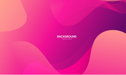 Abstract pink background with waves, Pink banner