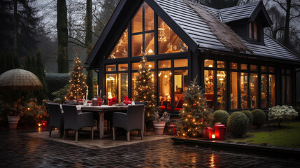 Season’s Greetings: A Welcoming Christmas Decorated Front Yard