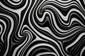 Obraz premium Black And White Abstract Finger Swirl Texture