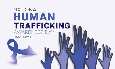 National Human trafficking Awareness Day. background, banner, card, poster, template. Vector illustration.