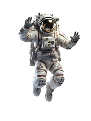 Astronaut on transparent background, white background, isolated, commercial photography
