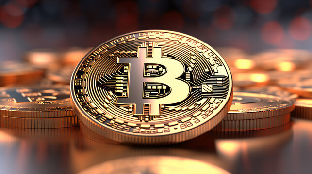 Close up photo of bitcoin