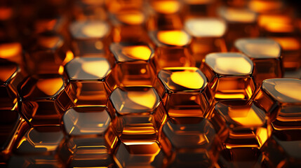 Fototapeta premium The background has a honeycomb motif