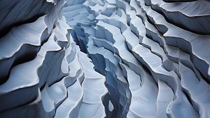 Obraz premium Glacial Crevasse Close-Up: A close-up shot of a glacial crevasse, highlighting the intricate patterns and textures of the ice