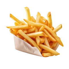 Delicious potato fries cut out, png