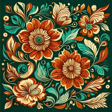 seamless pattern with flowers