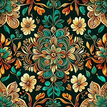seamless pattern with flowers